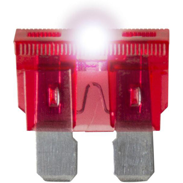 LED Blade Fuse 3A RoHS 12/24V Standard Style with Blown Fuse Indicator Pack of 25