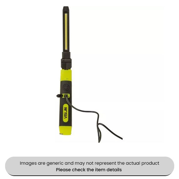 Slimline COB LED Inspection Lamp 9mm 2W Dual Flexible Folding Pack Qty 1
