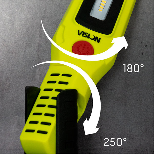 VISION Flexi Twist Magnetic Hand Lamp Torch 600lm USB Rechargeable Flexible Magnetic Base Qty 1