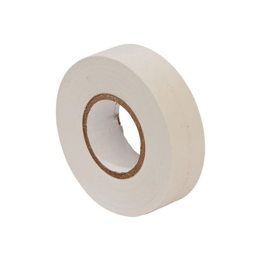 PVC Insulation Tape 19mm x 20m - White, Flame Retardant BS EN 60454 Type 2 Pack of 10