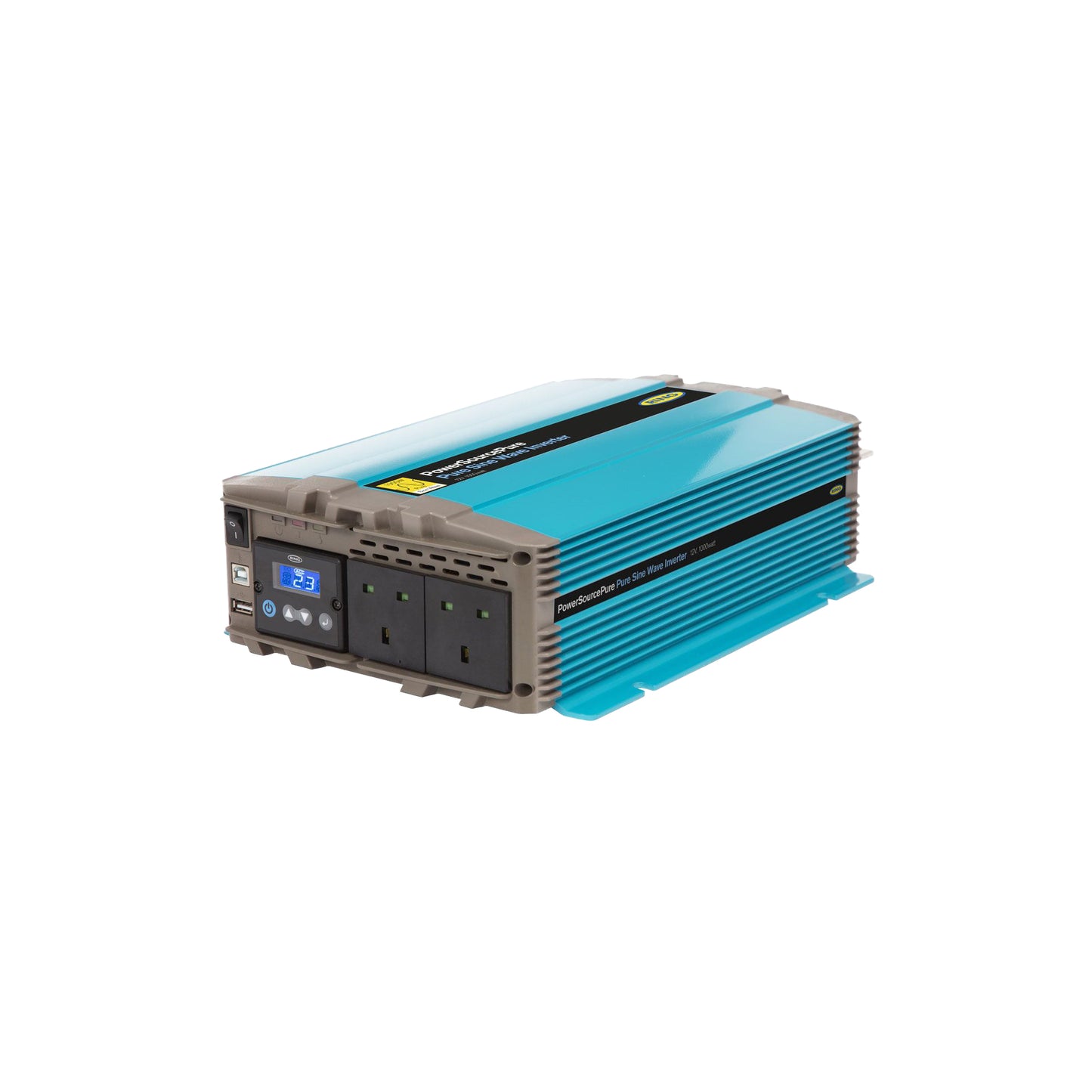 RING Inverter - 1000W Pure Sine Wave, 12V to 230V AC, USB Charging, Compact Heavy Duty Casing Qty 1