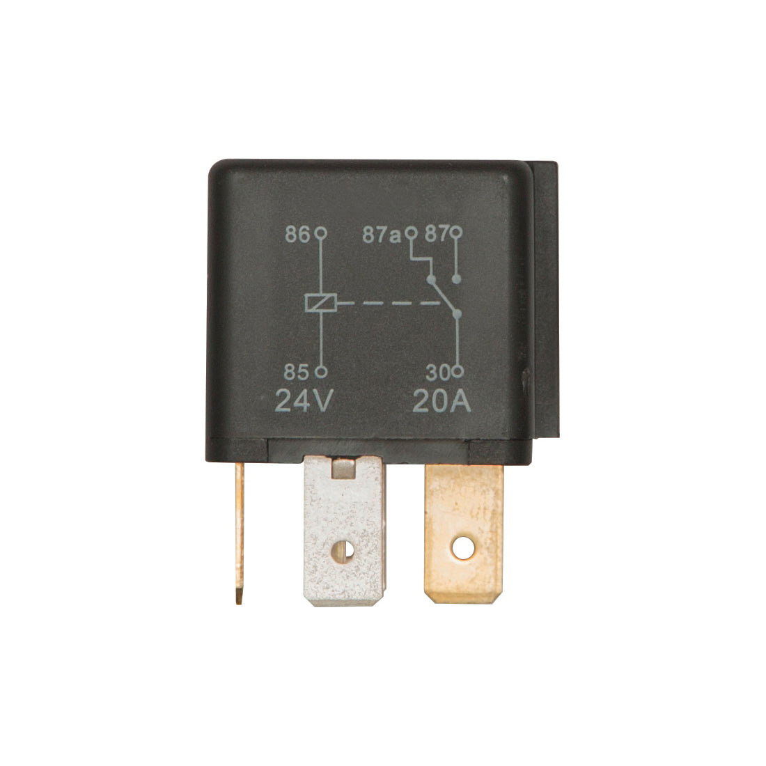 Relay - 24V, 10/20A, 5?Pin Changeover, With Metal Fixing Plate Qty 1