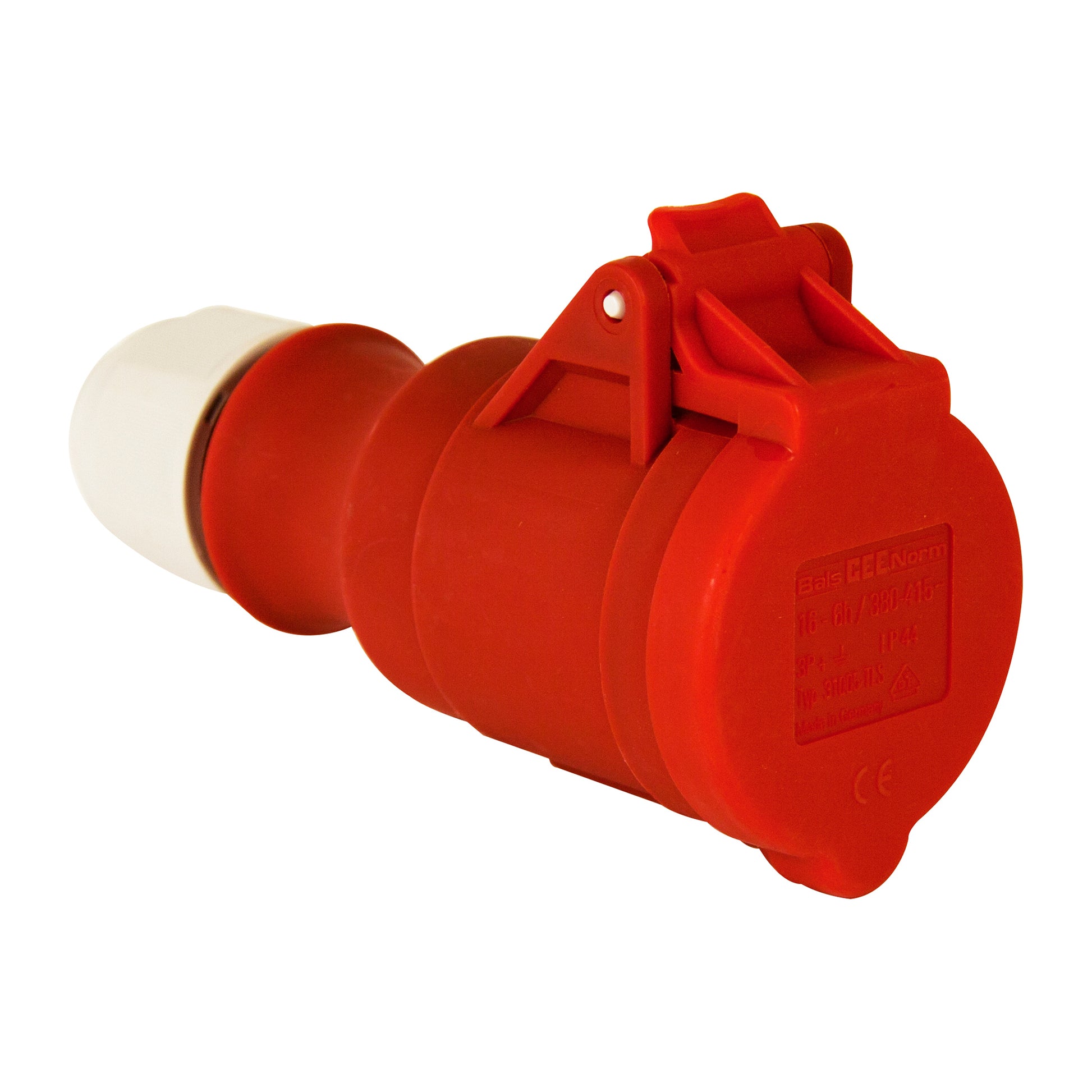 Industrial Socket - 415V, 16A, Red, 5?Pin, IP44 Rated Pack of 1