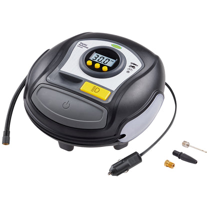 RING Digital Auto Stop Tyre Inflator 12V 3.5 Minute Inflation LED Light 3m Cable Qty 1