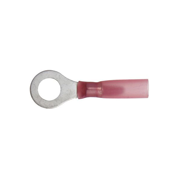Heat Shrink Terminals Advanced Red Ring 6.4mm (1/4") Standard Length for 0.5–1.5mm² Cable Pack of 25