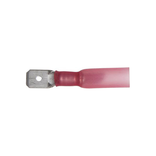Heat Shrink Terminals Advanced Red Push?On Male 6.3mm for 0.5–1.5mm² Cable Pack of 25