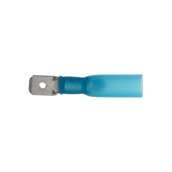 Heat Shrink Terminals Advanced Blue Push?On Male 6.3mm for 1.5–2.5mm² Cable Pack of 25