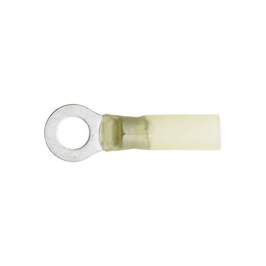 Heat Shrink Terminals Advanced Yellow Ring 6.4mm (1/4") Standard Length for 4.0–6.0mm² Cable Pack of 25