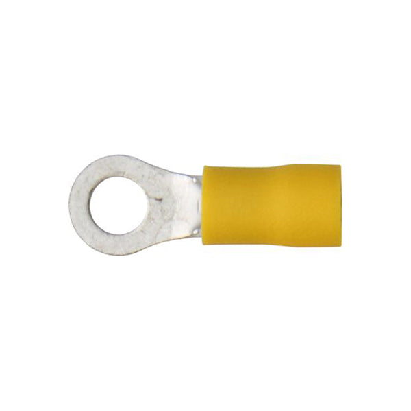 Yellow Ring Terminals 5.3mm (2BA) Standard Length for 4.0–6.0mm² Cable Pack of 100