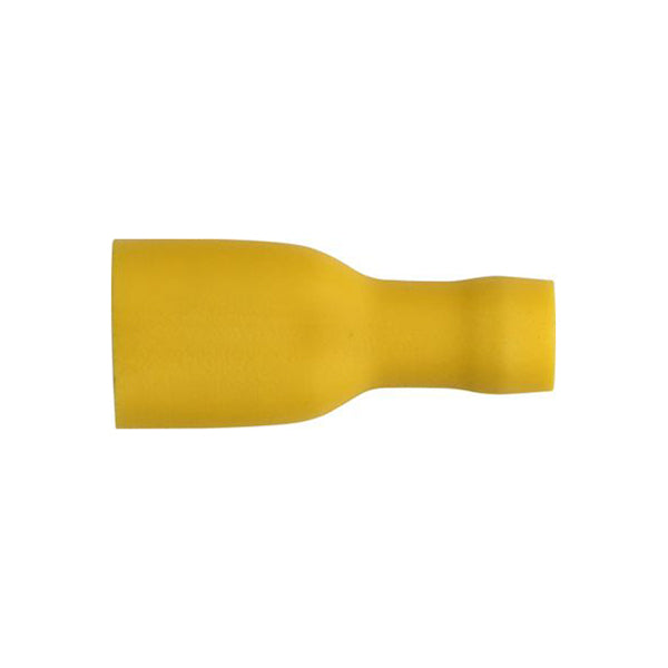 Yellow Fully Insulated Female Terminals 9.5mm for 4.0–6.0mm² Cable Pack of 100