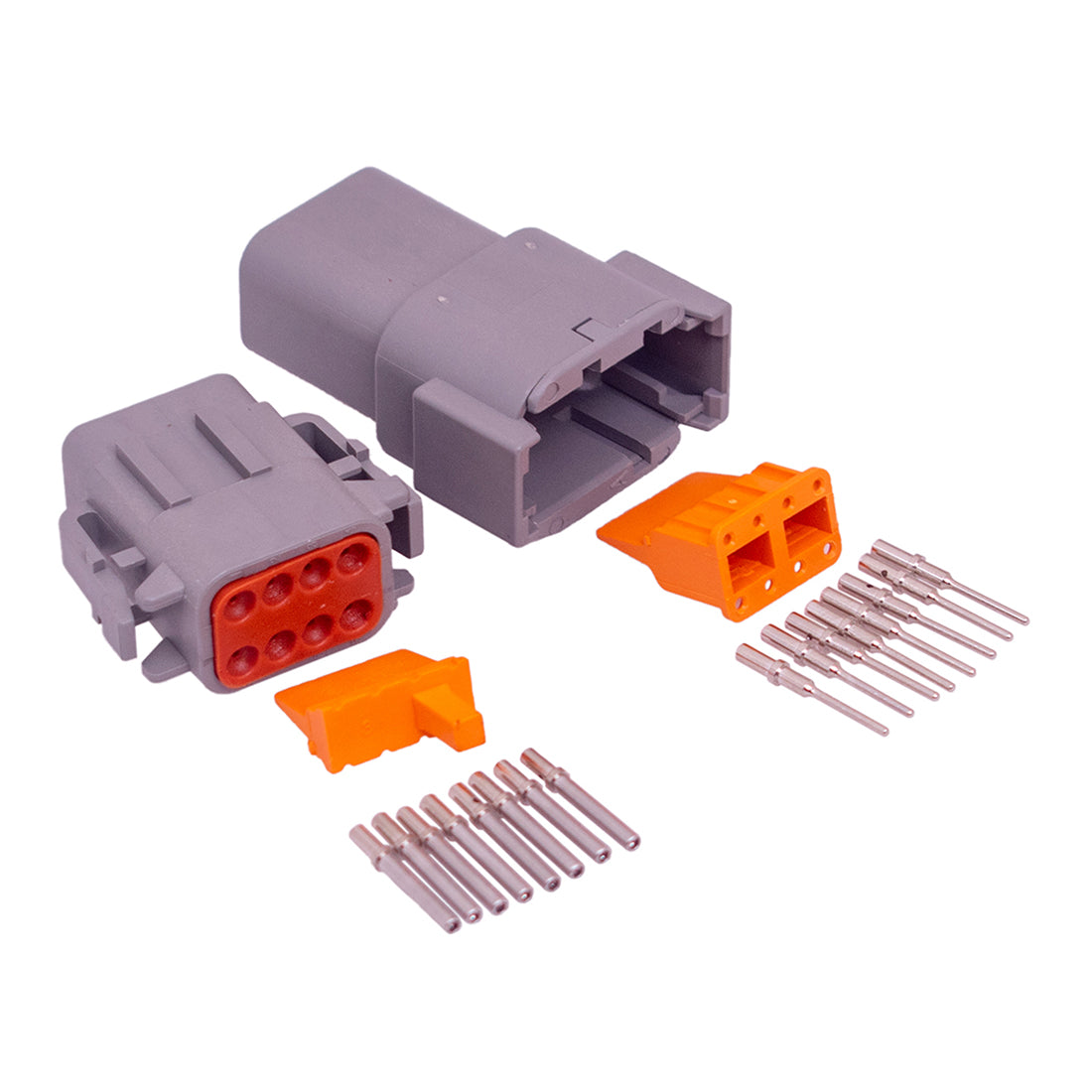 DTM Connector 8-Way Waterproof Kit with Pins and Wedges Qty 1 Kit