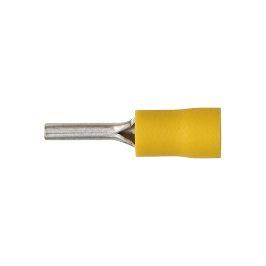 Yellow Pin Terminals 2.9mm x 14mm for 4.0–6.0mm² Cable Pack of 100