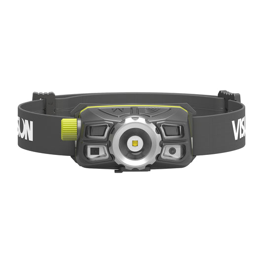 VISION VISION LED Head Torch - 350lm Motion Sensor, USB Rechargeable, IP65 Rated, 3 Light Modes Qty 1