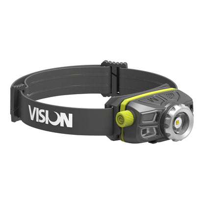 VISION LED Head Torch 350lm Motion Sensor USB Rechargeable IP65 Rated 3 Light Modes Qty 1
