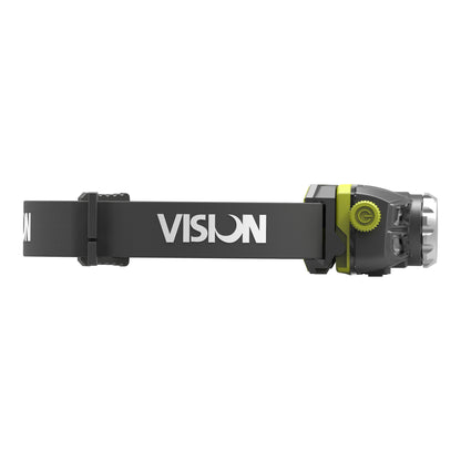 VISION LED Head Torch 350lm Motion Sensor USB Rechargeable IP65 Rated 3 Light Modes Qty 1