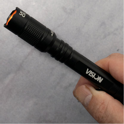 VISION Rechargeable Penlight 300lm USB?C Charging IP65 IK08 3 Modes Runtime 3–12hr Qty 1