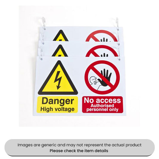 High Voltage Signs For Chains For Electric/Hybrid Vehicle Pack Qty 3