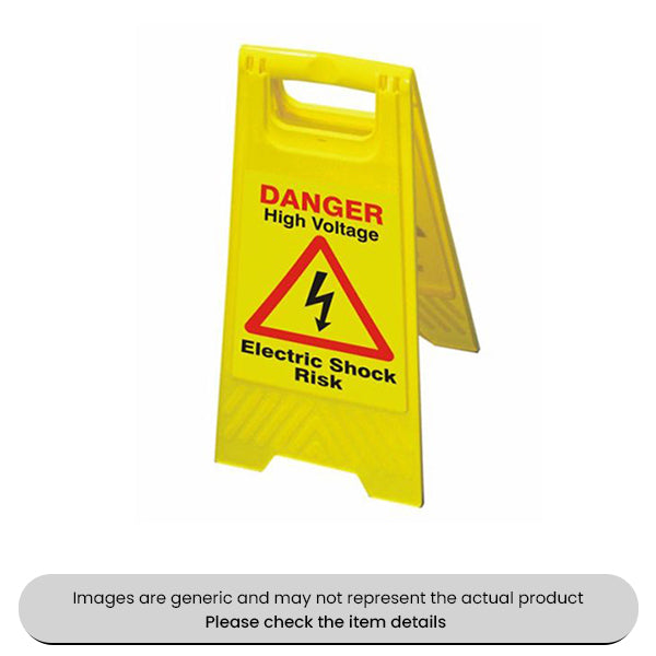 High Voltage Hazard Warning Floor Sign 630mm Pack Qty 1