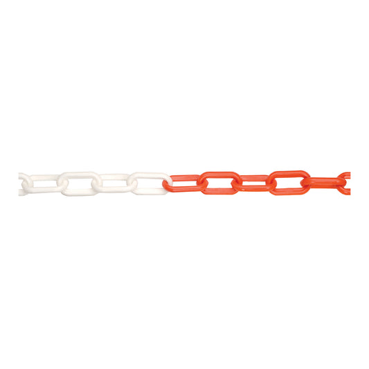 EV Safety Chain - Red/White, 6mm x 25m, High Visibility, 60kg Breaking Strain, For Vehicle Work Area Qty 1