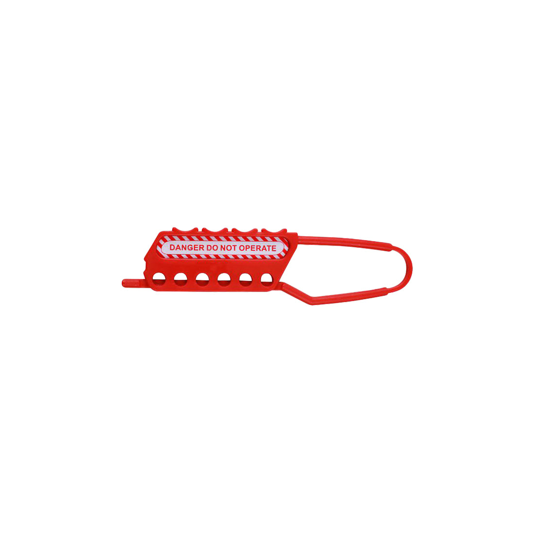EV Nylon Lockout Hasp - 193mm Length, 6 Holes for Multiple Padlocks, Nylon Insulated, For EV Safety Lockout Qty 1