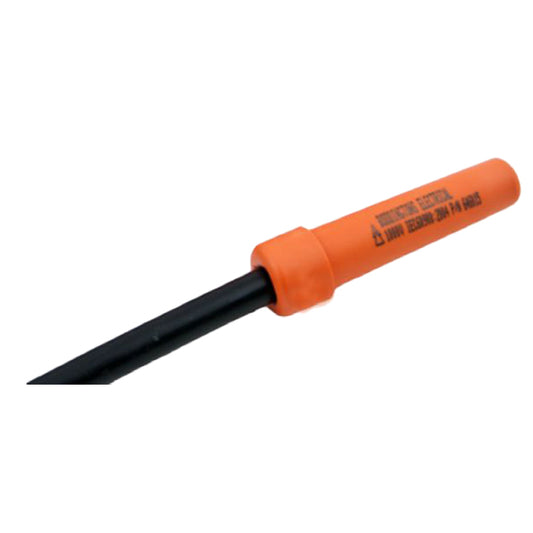 EV Cable End Shroud - Ø15mm x L100mm, 1000V Insulated, Flexible Grip Collar, Protects Cable Ends & Lugs Qty 1