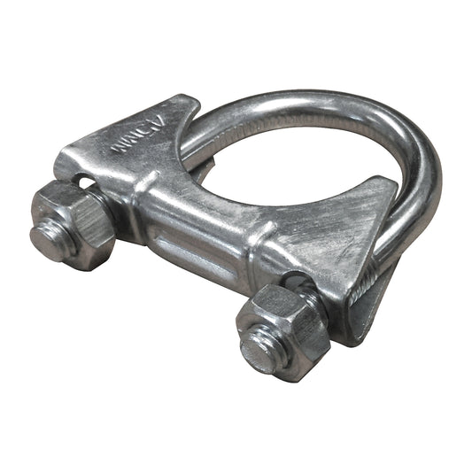 Exhaust Clamp - Heavy Duty, M10, Ø60mm (2 3/8"), Zinc Plated Steel, U?Type with Nuts/Thread Pack of 10