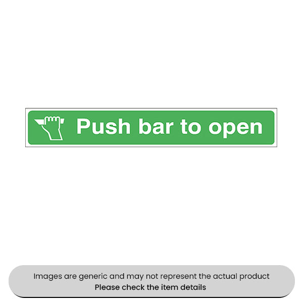 Adhesive Push Bar To Open 60X360MM Pack Qty 1