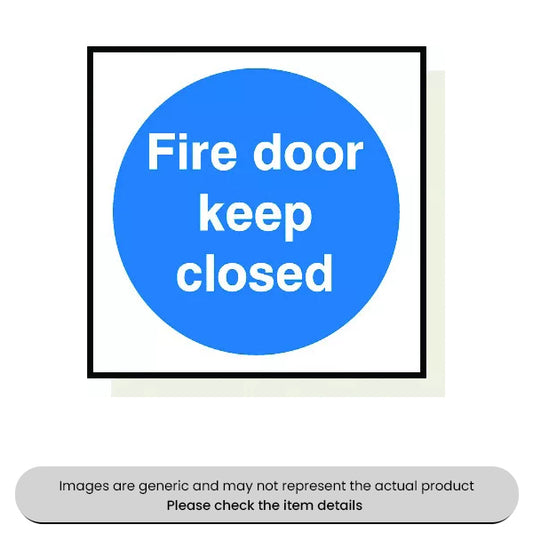 Fire Door Keep Closed Self-Adhesive 120X120MM Pack Qty 1