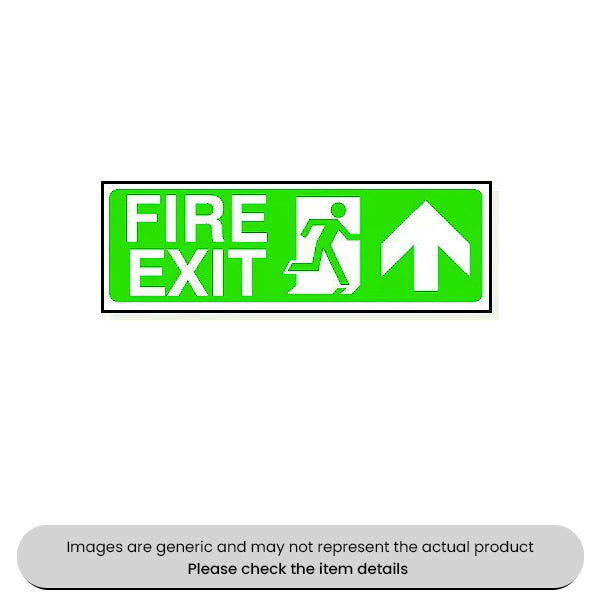 Fire Exit Up Arrow Self-Adhesive 150X450MM Pack Qty 1