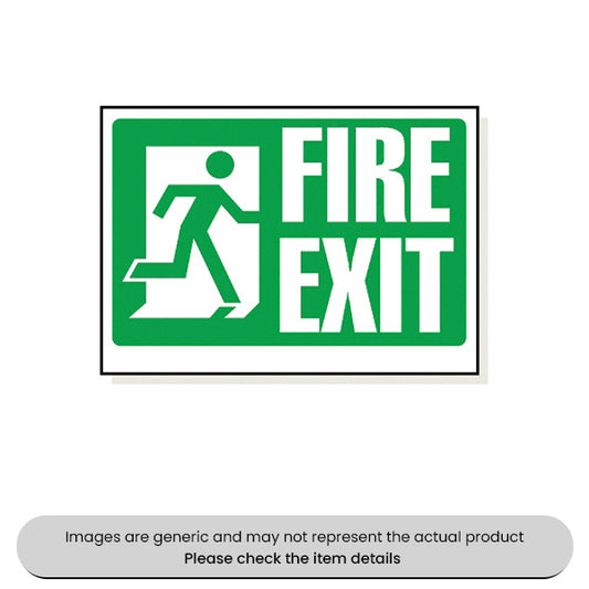 Fire Exit Running Man Adhesive 240X360MM Pack Qty 1