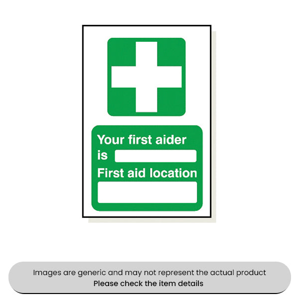 Your First Aider Is Foamex 240X360MM Pack Qty 1