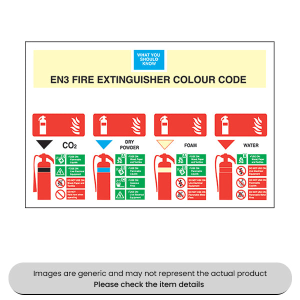 Fire Extinguisher Foamex 480X360MM Pack Qty 1