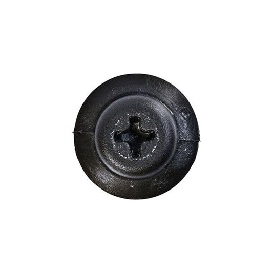 Screw Rivets - Raised, Ø5mm Hole, Ø12mm Flange x 11mm Stem, Black, Suits Mercedes Pack of 50