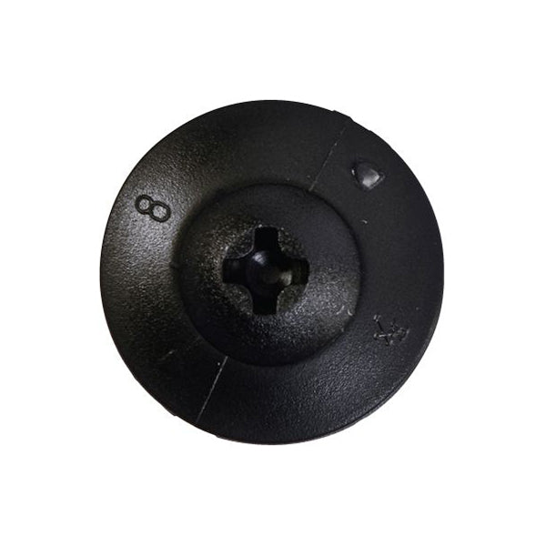 Screw Rivets - Raised, Ø6mm Hole, Ø16mm Flange x 12mm Stem, Black Pack of 50