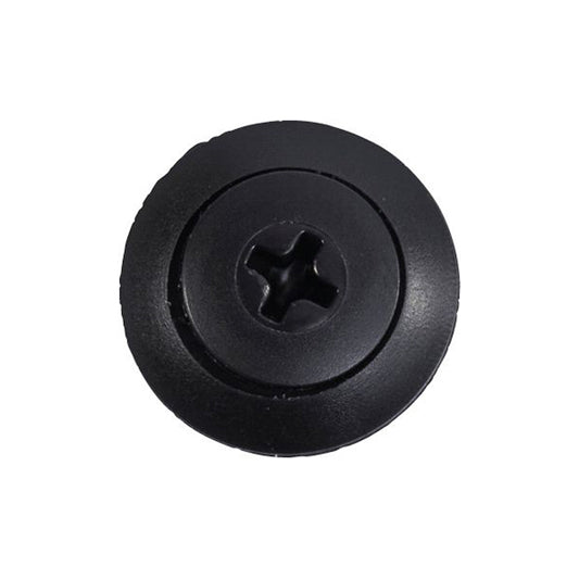 Screw Rivets - Flush, Ø8mm Hole, Ø15mm Flange x 19mm Stem, Black Pack of 50