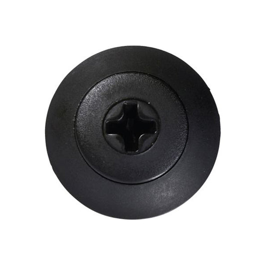 Screw Rivets - Flush, Ø6.5mm Hole, Ø18mm Flange x 23mm Stem, Black Pack of 50