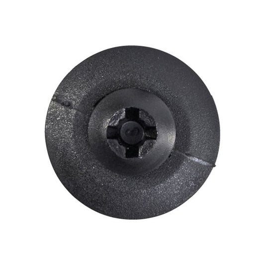Screw Rivets - Ø6mm Hole, Ø16mm Flange x 14mm Stem, Black, Fits Mercedes Pack of 20
