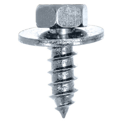 Body Screws - Mercedes Fitment, No. 14 x 3/4" (6.3 x 19mm), Ø18mm Washer, Black Pack of 50