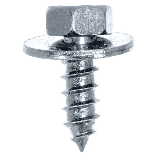 Body Screws - Mercedes Fitment, No. 14 x 3/4" (6.3 x 19mm), Ø18mm Washer, Black Pack of 50