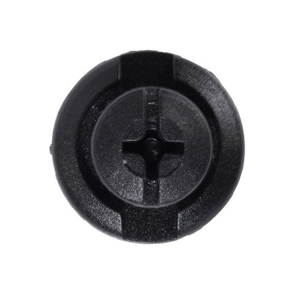 Screw Rivets - Ø8mm Hole, Ø20mm Flange x 8mm Stem, Black Pack of 20