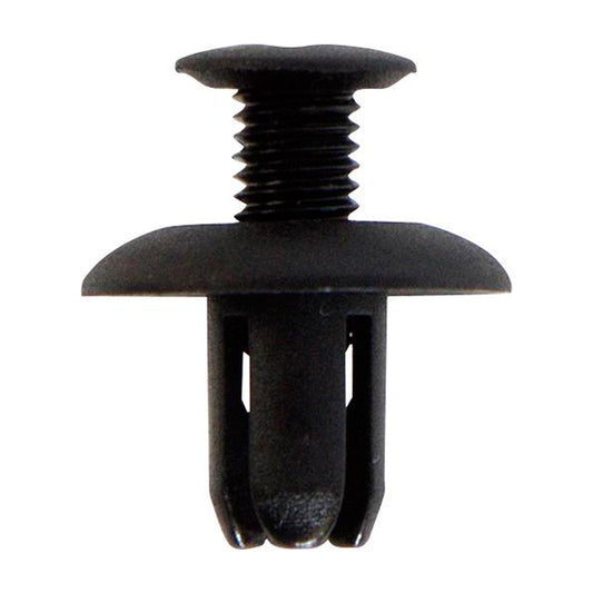 Bumper Clips - Ø7mm Hole, Ø17mm Flange x 11mm Stem, Black, Fits Toyota/Mitsubishi Pack of 20