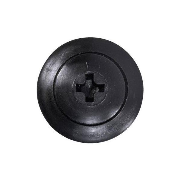 Screw Rivets - Ø6.3mm (1/4") Hole, Ø15mm Flange x 13mm Stem, Black Pack of 50