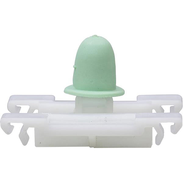 Side Moulding Clip - 33 x 38 x 19mm, White/Green Pack of 10