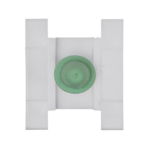 Side Moulding Clip 33x38x19mm White Green Pack of 10