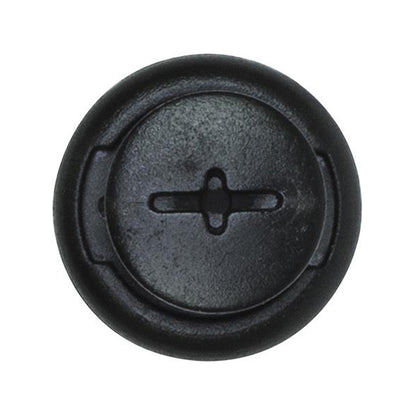 Push Type Retainers Ø7.5mm Hole Ø18mm Flange x22mm Stem Black Pack of 20