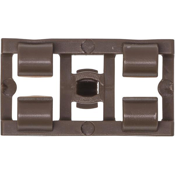 Door Seal Clip 25x14x16mm Brown Pack of 20