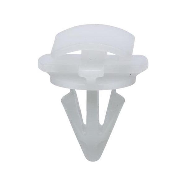 Side Moulding Clip - 18 x 16 x 21mm, Hole Ø8, White Pack of 20