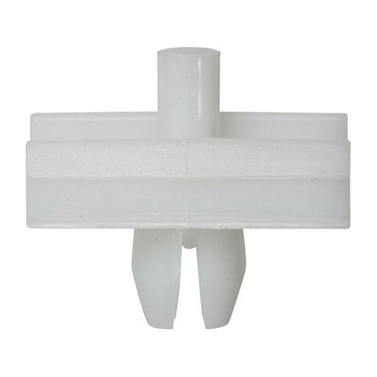 Side Moulding Clip - 20 x 13 x 17mm, Hole Ø6.5, White Pack of 20