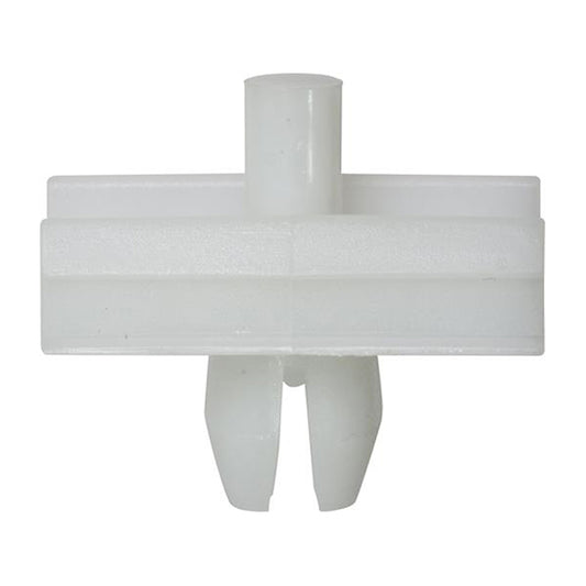 Side Moulding Clip - 20 x 13 x 17mm, Hole Ø6.5, White Pack of 20