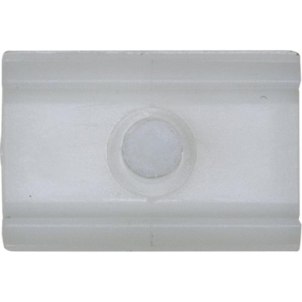 Side Moulding Clip 20x13x17mm Hole Ø6.5mm White Pack of 20
